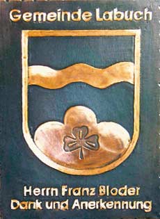 Kupferbild Wappen Labuch