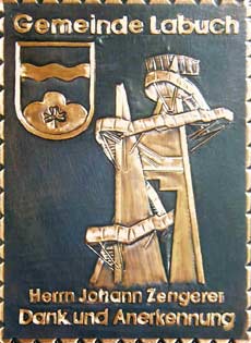 Kupferbild Wappen Labuch