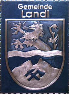 Kupferbild Wappen Landl