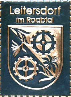 Kupferbild Wappen Leitersdorf