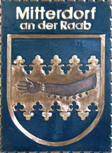 Kupferbild Wappen Mitterdorf-Raab