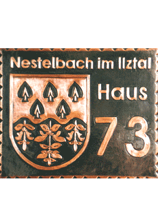 Kupferbild Wappen Nestelbach