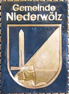 Kupferbild Wappen Niederwölz