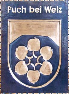 Kupferbild Wappen Puch-Weiz