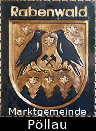                                                                    
Gemeindewappen                   
 Marktgemeinde Pöllau    
Bezirk Hartberg-Fürstenfeld    
     
 Steiermark                                                                                                    jedes Bild ein "Unikat"
 Kupferrelief  Handarbeit