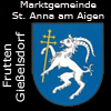 Gemeindewappen  Marktgemeinde Sankt Anna am Aigen                       
 Marktgemeinde Sankt Anna am Aigen Am Jänner 2015 wurde   Gemeinde  Frutten-Gießelsdorf  eingemeindet    Bezirk    Südoststeiermark   