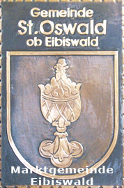                                                      
Gemeindewappen              
Sankt Oswald ob Eibiswald 
                     
 
 
 Bezirk Deutschlandsberg
            
                                                          
 Steiermark                                                                                         
 jedes Bild ein "Unikat"
 Kupferrelief  Handarbeit