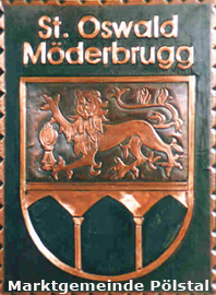                                                                    
Gemeindewappen                      
 Gemeinde St Oswald Möderbrugg  
    
   
           Bezirk Murtal                                
 Steiermark                                                                               jedes Bild ein "Unikat"
 Kupferrelief  Handarbeit