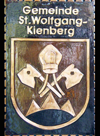                                                            
Gemeindewappen                  
 Gemeinde Sankt Wolfgang Kienberg                                               
                         
  Bezirk Murtal   
 Steiermark                                                                      jedes Bild ein "Unikat"
  Kupferrelief  Handarbeit