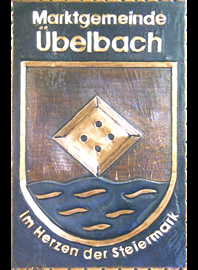                                                                  
Gemeindewappen                         Gemeinde    Übelbach                                                                          
 
 Bezirk  	Graz-Umgebung 
                                                               
                            Steiermark 
                                                                                        jedes Bild ein "Unikat"
 Kupferrelief  Handarbeit