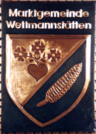                                                                    
Gemeindewappen                      
Marktgemeinde Wettmannstätten 
                                  Bezirk  	Deutschlandsberg
                                                                                   jedes Bild ein "Unikat"
 Kupferrelief  Handarbeit