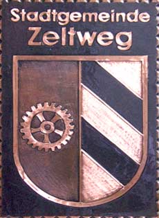   Wappen  in Kupfer  Bezirk Murtal 