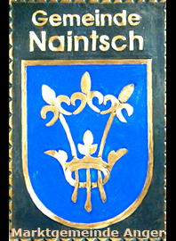 Kupferbild   Gemeindewappen   Wappen Gemeinde  Naintsch      steiermark                                                               jedes Bild ein "Unikat"
 Kupferrelief  Handarbeit