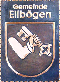                                                                    Gemeindewappen                            Gemeinde Ellbögen	 Tirol                                                                                                                      jedes Bild ein "Unikat"
 Kupferrelief  Handarbeit
