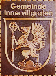                                                                    Gemeindewappen                           
 Gemeinde  Innervillgraten Tirol                         Bezirk  Lienz 
                                                                                   
  jedes Bild ein "Unikat"             
 Kupferrelief  Handarbeit