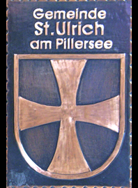                                                                    
Gemeindewappen                            Gemeinde Sankt Ulrich am Pillersee                  
        
Bezirk Kitzbühel Tirol                                                    
                                                                   jedes Bild ein "Unikat"
 Kupferrelief  Handarbeit