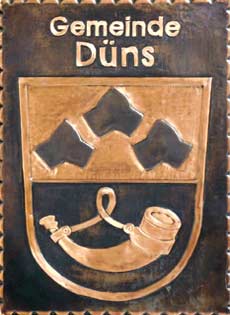 Kupferbild Wappen Düns