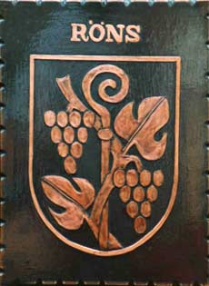 Kupferbild Wappen Röns