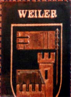 Kupferbild Wappen Weiler
