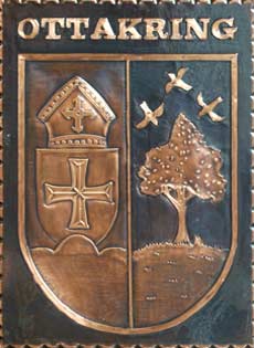   Wappen Wien 16 Ottakring 
Kupferbild  Handarbeit    
