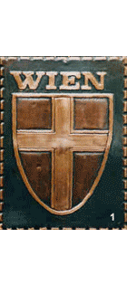   Wappen Wien 1 Bezirk Innere Stadt 
Kupferbild  Handarbeit    