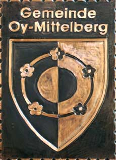                             
	                                     
	      Gemeindewappen Kupferbild                   Oy-Mittelberg  Schwaben                      
	   Landkreis  	 Oberallgäu                                                                            
	   jedes Bild ein " Unikat "
 Kupferrelief  Handarbeit  
