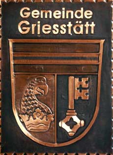                             
	                                     
	      Gemeindewappen Kupferbild                   Griesstätt Oberbayern                      
	   Landkreis  	 Rosenheim                                                                            
	   jedes Bild ein " Unikat "
 Kupferrelief  Handarbeit  
