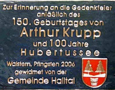 Erinnerungstafel Gedenktafel Halltal